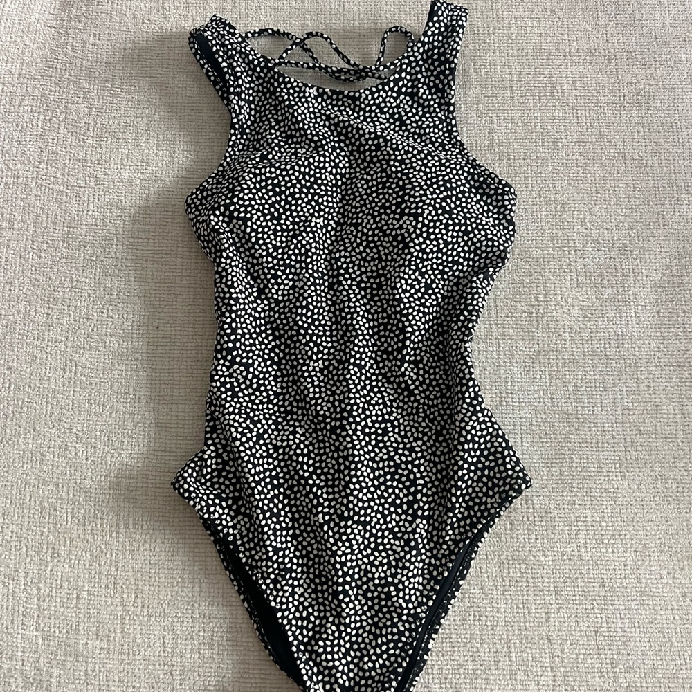 BuffBunny Black and White One Piece Swimsuit